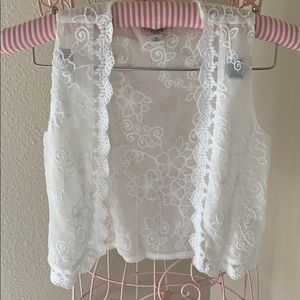 Sheer floral boho vest